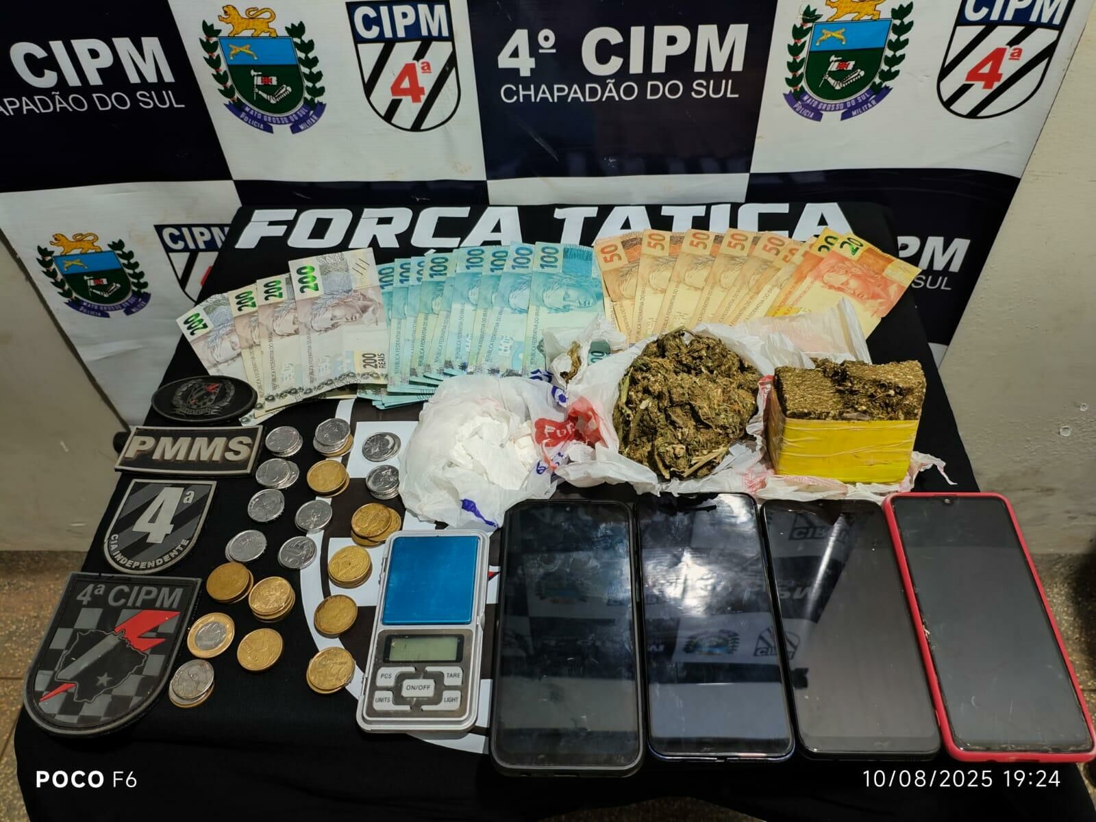 Imagem de compartilhamento para o artigo Polícia Militar de Chapadão do Sul prende três pessoas por tráfico de drogas neste fim de semana da MS Todo dia